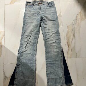 Yadou Denim Patchwork Pants